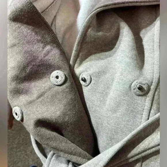 Sebby Tan & Brown Hooded Knit Belted Jacket Size Small Warm | Cozy | Fall - Picture 8 of 12